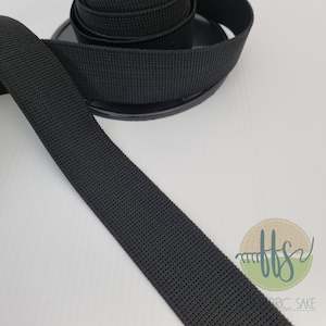 Elastic- NON roll 25mm - Black