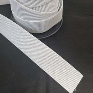 Elastic- NON roll 38mm - White