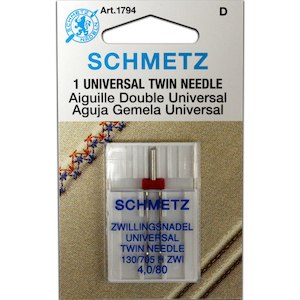 Needles: Twin Machine Needles – Universal -Schmetz 4.00/80