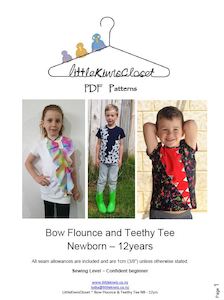 Bow Flounce & Teethy Tee-NB -12Yrs - Little Kiwis Closet