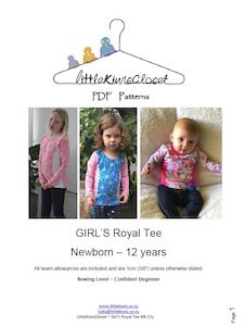 Girl's Royal Tee-NB -12Yrs - Little Kiwis Closet