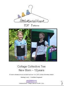 Little Kiwis Closet: Collage Collective Tee-NB -12Yrs - Little Kiwis Closet