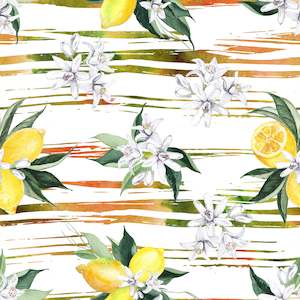 Floral Designs: Lemon and stripes   - Custom Pre-order