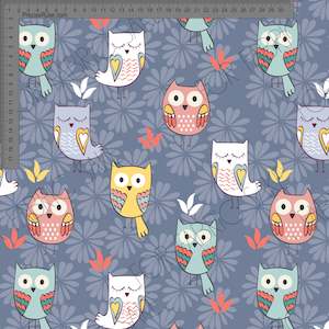 Animal Designs: Owls on blue- Custom Pre-order