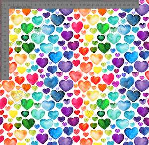 Other 1: Rainbow Hearts on white - Custom Pre-order