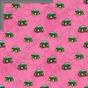 Tractors on Pink- Custom Pre-order