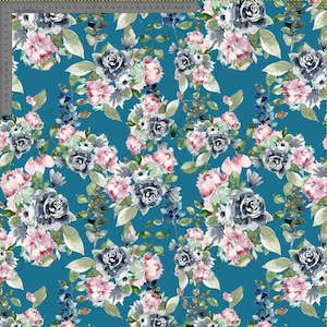 Flossiphy: Indigo Garden Bouquet Teal- Indigo Flow Collection - Custom Pre Order