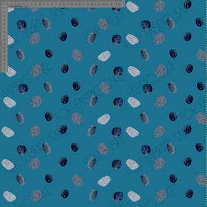 Indigo Flow 1: Indigo Dots Teal- Indigo Flow Collection - Custom Pre Order