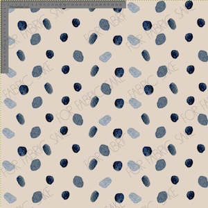 Indigo Flow 1: Indigo Dots Linen- Indigo Flow Collection - Custom Pre Order