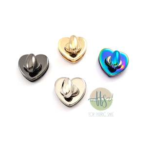 Heart Shape Bag Twist Lock single unit