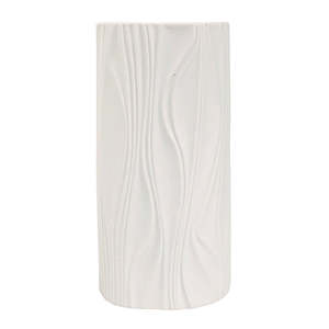 Vase Marlow Abstract Ripple Vase White