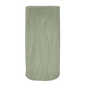 Vase Marlow Abstract Ripple Vase Green