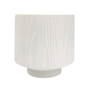 Marlow Abstract Ripple Planter White