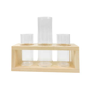 Triple Propagation Natural Wood & Glass