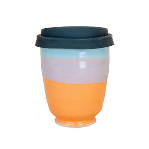 Takeaway Cup Peachy Blue 12oz