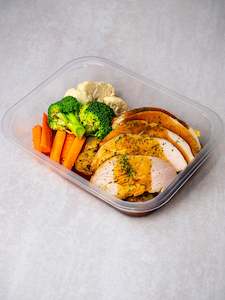 Garlic Herb Chicken with Roast Potatoes