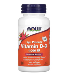 Personal health and fitness trainer: NOW Foods Vitamin D-3 (360 Softgels)