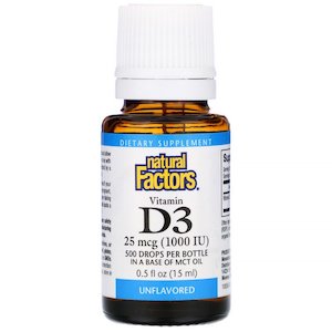 Natural Factors Liquid Vitamin D3 (500 Drops)