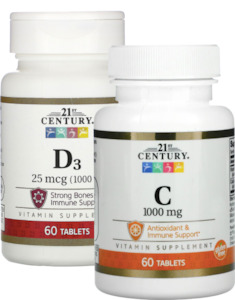 21st Century Vitamin C + D3 Travel Pack