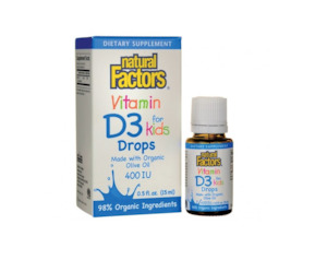 Natural Factors Vitamin D3 Drops for Kids (500 Drops)