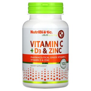 Personal health and fitness trainer: Nutribiotic Vitamin C + D3 & Zinc (100 Caps)