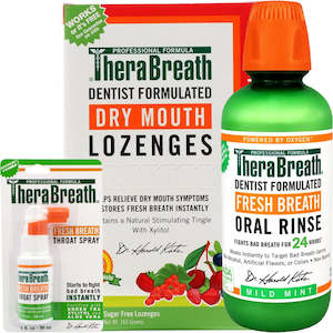 Therabreath Oral Rinse + Throat Spray + Dry Mouth Lozenges