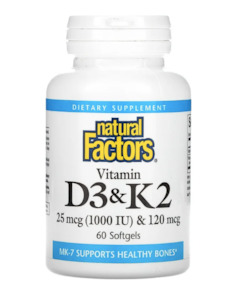 Natural Factors Vitamin D3 & K2