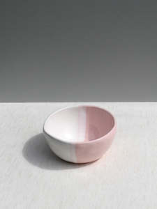 Original And Limited Edition Ceramics: Small and White Pink Dish