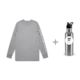 Grey Long Sleeve Tee + Steel Drink Bottle Bundle | Free Shipping