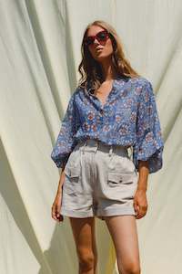 Clothing: Indie & Cold Block Print Shirt - Tessa