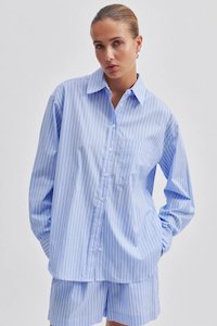 Second Female Amale Shirt - Light Blue Stripe