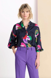 Clothing: POM Amsterdam Violets Printed Blouse