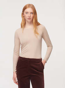 Clothing: Nice Things Paloma Basic Wool T Shirt Beige