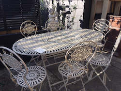 Outdoor: French Iron Table and Chairs