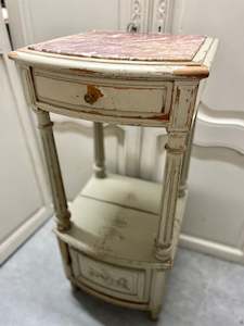 French Bedside with Rouge Marble