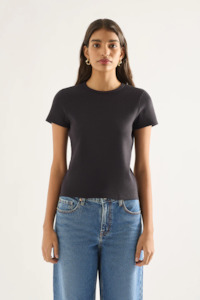 Outland Denim: Outland - Ebony Baby Tee - Shadow