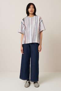 Tops: Kowtow - Library Tee - Library Stripe