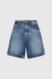 Denim: Outland Denim - Harry High Relaxed Short - Aged Blue