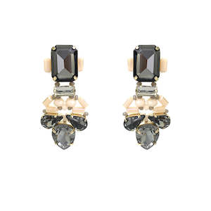 Smoke Champagne Glass Earrings