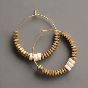 David Aubrey Brass Hoop Earrings