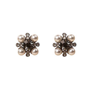 Pearl Cluster Earrings