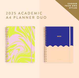 2025 A4 Academic Planner Duo Bundle