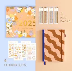 2025 Ultimate Calendar + Planner Bundle - Rust Swirl