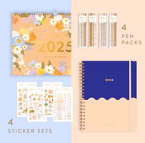 2025 Ultimate Calendar + Planner Bundle - Cobalt Ripple