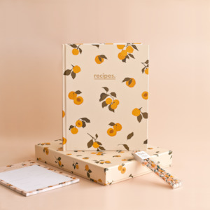 Soft furnishing wholesaling: Tiny Apricots Recipe Book Set - The Iconic Exclusive - SECONDS