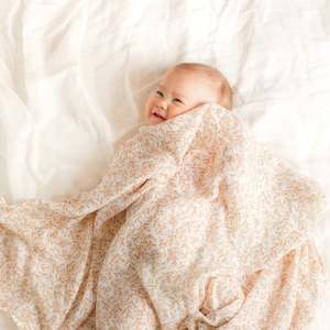 Golden Vines Organic Muslin Wrap Swaddle -  SECONDS