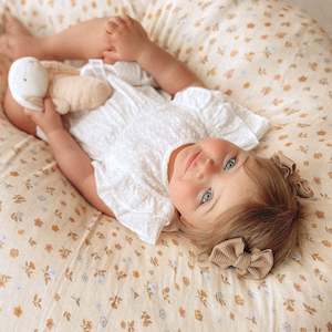 Soft furnishing wholesaling: Meadow Organic Muslin Wrap Swaddle - SECONDS