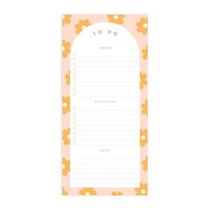 Soft furnishing wholesaling: Daisy Chain DL To Do List Magnet Notepad - PRE-ORDER (ARRIVING FEB 2025)