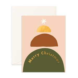 Christmas Boho Tree Greeting Card