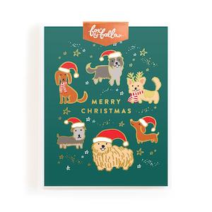 Christmas Dogs Foil Greeting Card Boxed Set